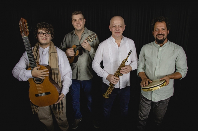 Quarteto de choro Ch&aacute; de Cevada realiza apresenta&ccedil;&atilde;o gratuita em S&atilde;o Francisco do Sul