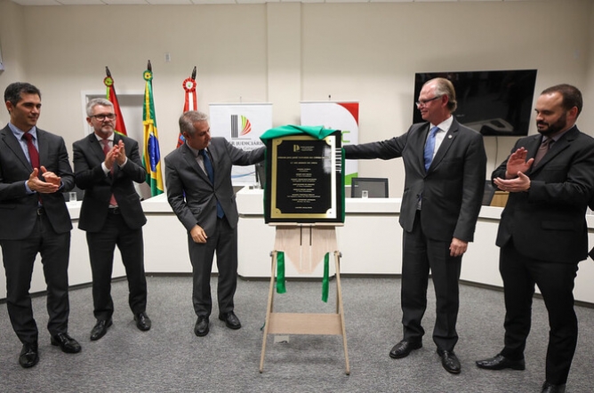 TJSC inaugura novo F&oacute;rum de Araquari e amplia estrutura do Judici&aacute;rio no norte de SC